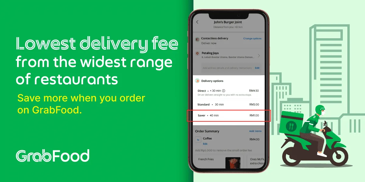 GrabFood Penghantaran Jimat